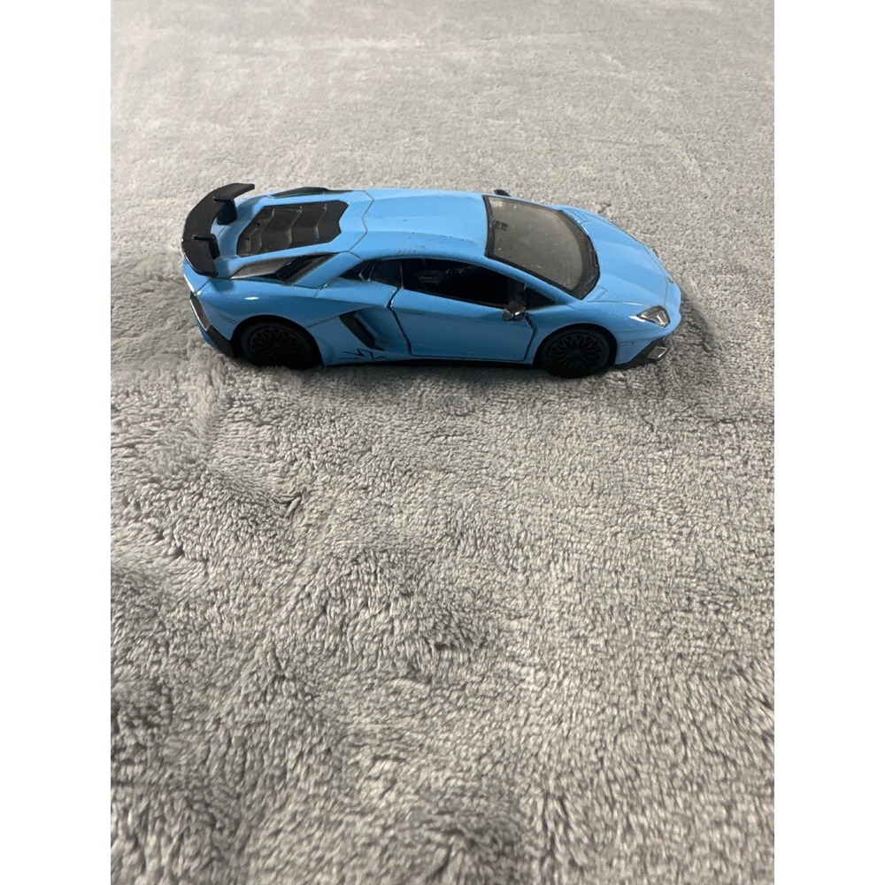 Kinsmart 2018 Lamborghini Aventador SV Coupe Blue Diecast Toy Car 1/38 Scale